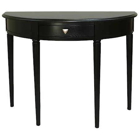 Casual Demilune Console with Drawer